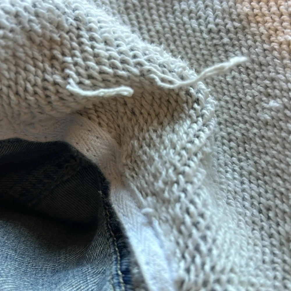 No Blue Los Angeles Faux Knit Hooded Jacket – Size Small - Picture 13 of 13